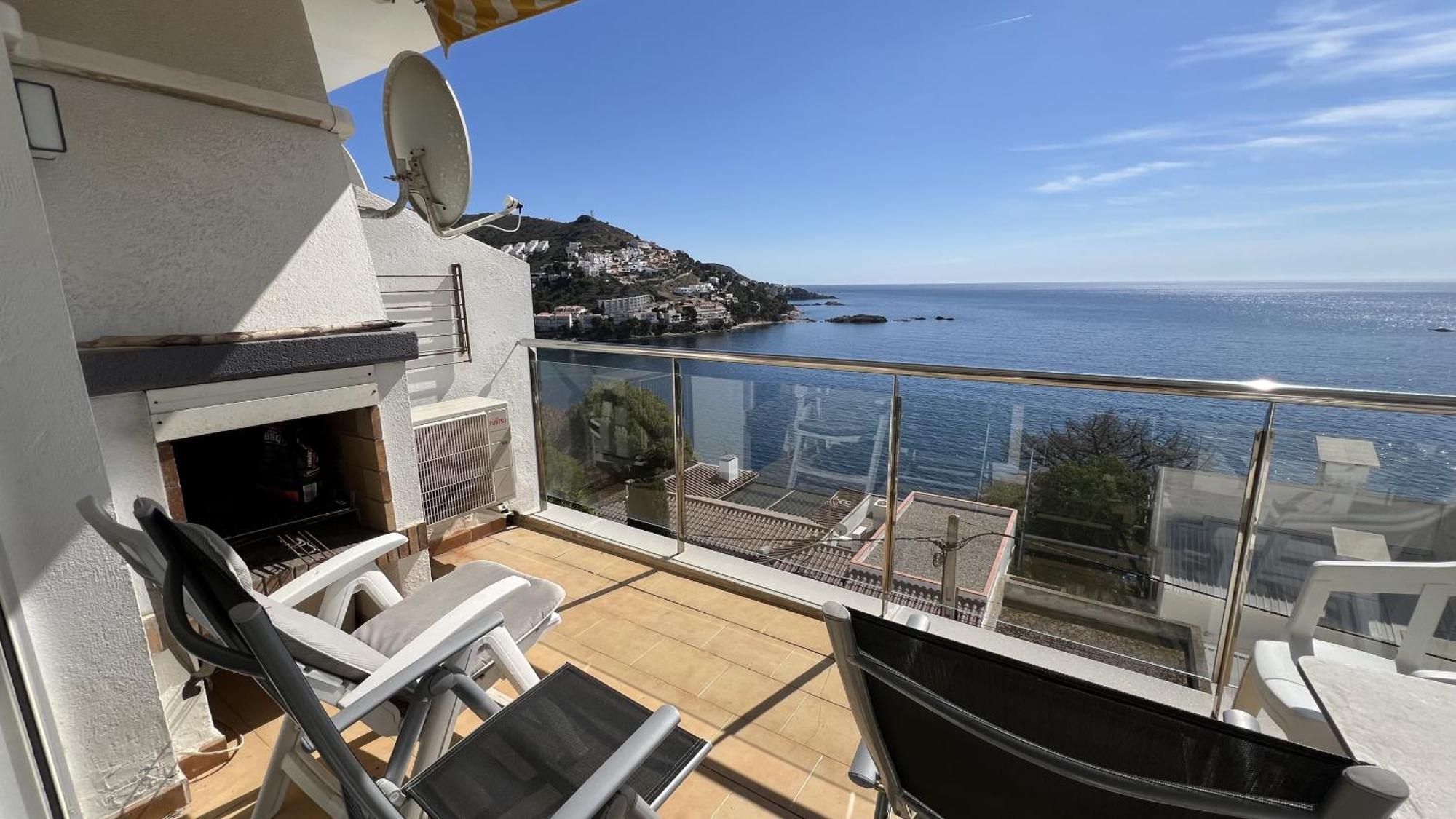 Apartamento Vista Mar Y Parking En Roses Av-27 Kültér fotó