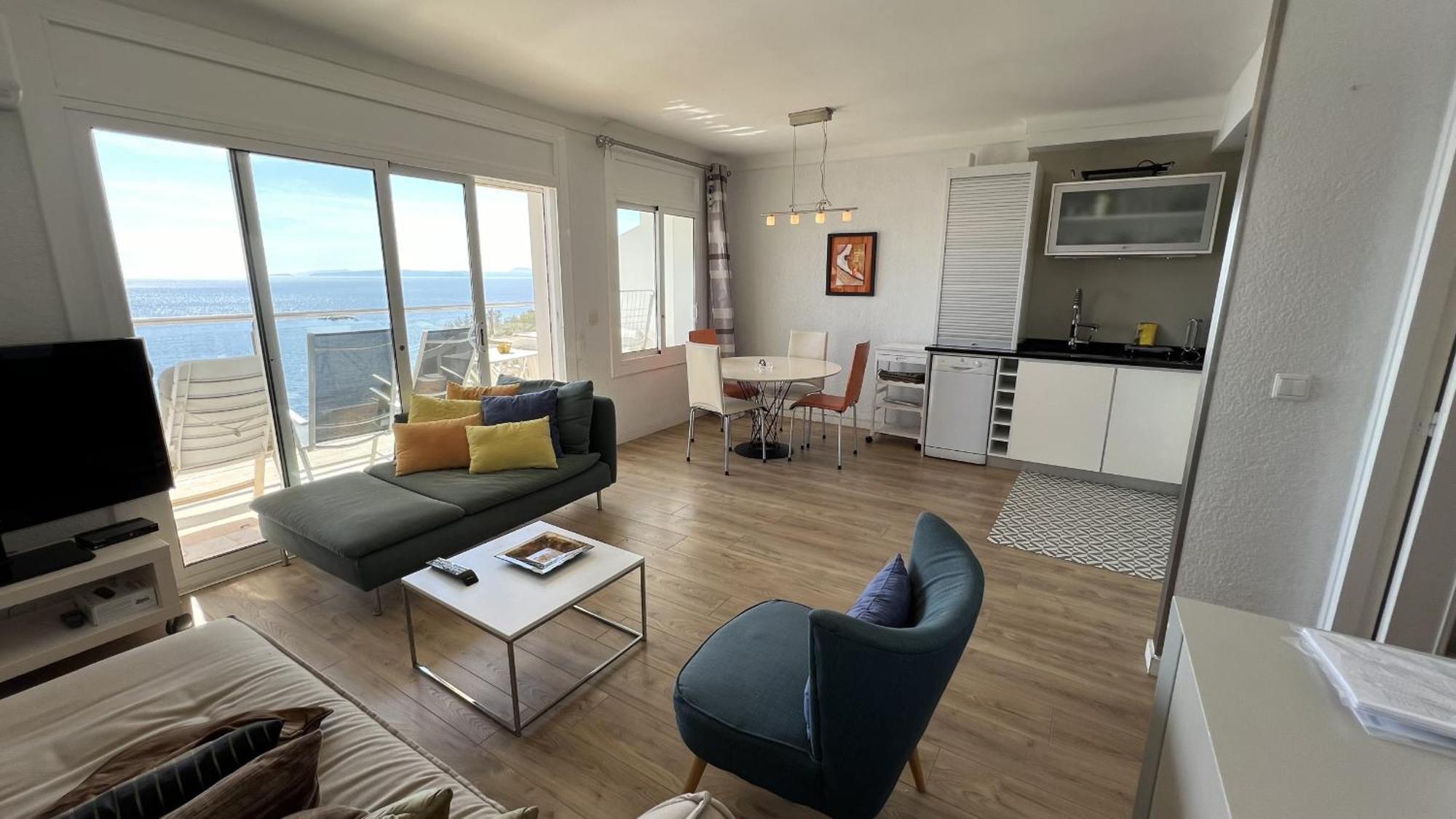 Apartamento Vista Mar Y Parking En Roses Av-27 Kültér fotó